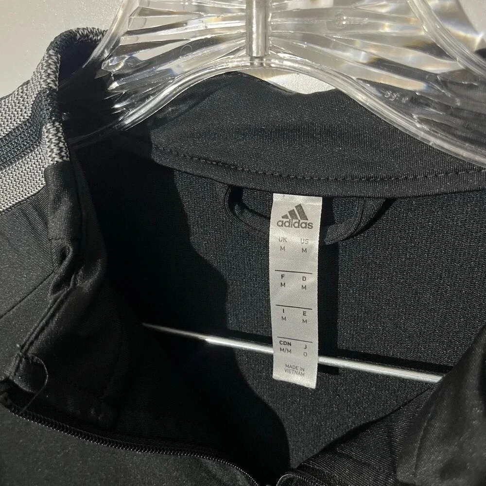Adidas Juventus‎ Mens Track Jacket Black Gray Full Zip Soccer FI4884 Size M